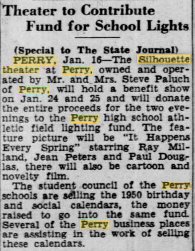 Silhouette Theater - 16 Jan 1950 Article
